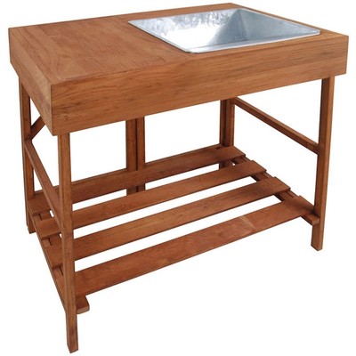 Image Table de rempotage pliable en bois massif et zinc Esschert Design GT35# Image Table de rempotage pliable en bois massif et zinc Esschert Design GT35#