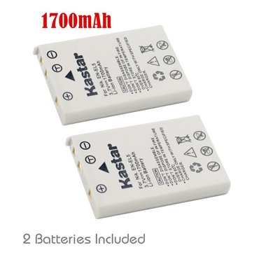 2x Kastar Battery for Nikon EN-EL5 Coolpix 3700 4200 5200 5900 7900 P3 P4 P80
