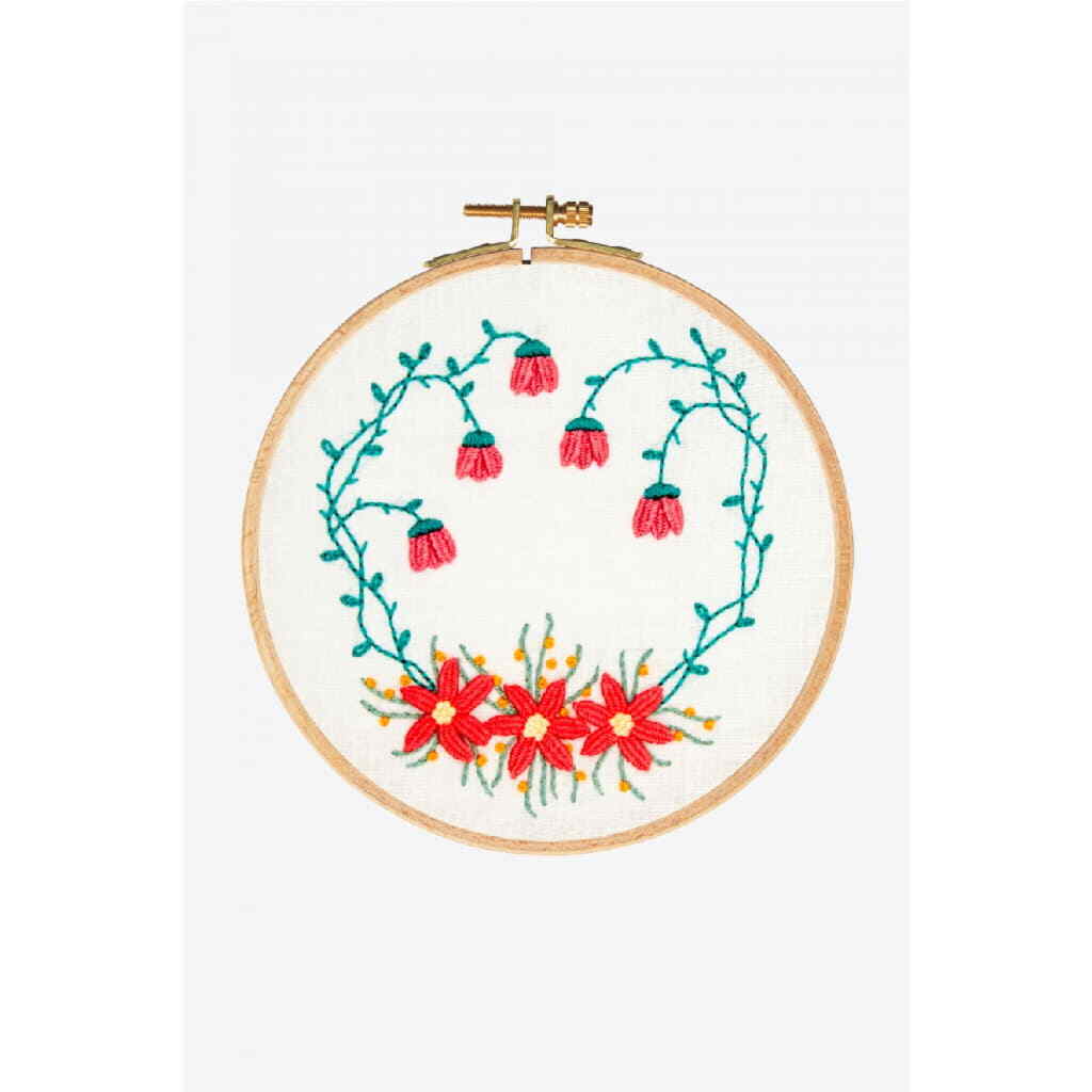 DMC Stickset Bougainvilleas Garten mit Stickrahmen, vorbedruckt