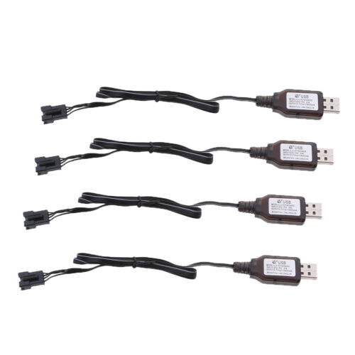 4Piece 7.4V Batteries Charger Cable SM 4-Pin Female Plug for RC Toys Drone
