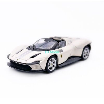 BN Bburago 1:64 White Ferrari Daytona SP3 Sports Model Diecast Metal Car