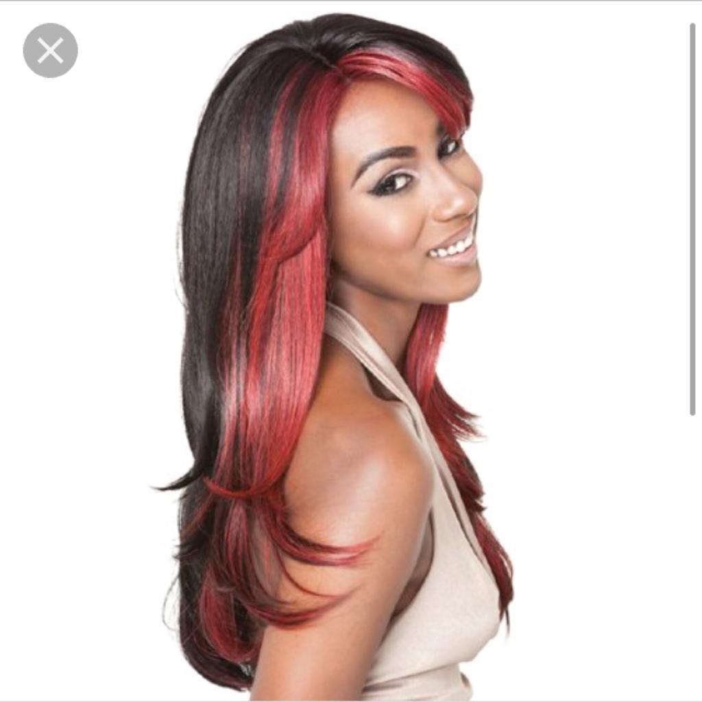 Two Brand New Lovely ISIS Wigs 1. Brown 2. Red/Black Human Hair