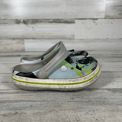 Crocs Crocband Ombre Block Shoes Grey Blue Green Black Kids Clogs