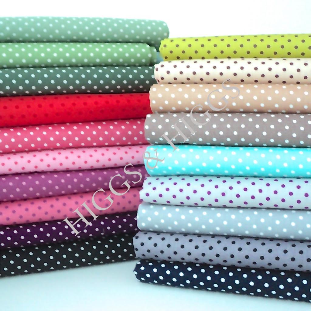 3mm Tiny Dot 100% Cotton Polka Dot Spot Dots Spots Dressmaking Quilting