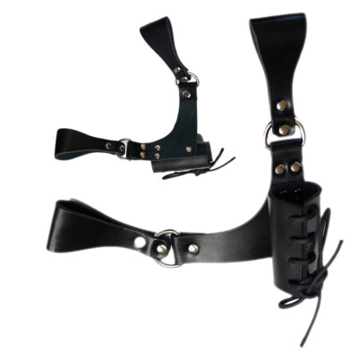 Universal Leather Sword Frog   Steel Hardware, Adjustable Lacing for Proper Fit