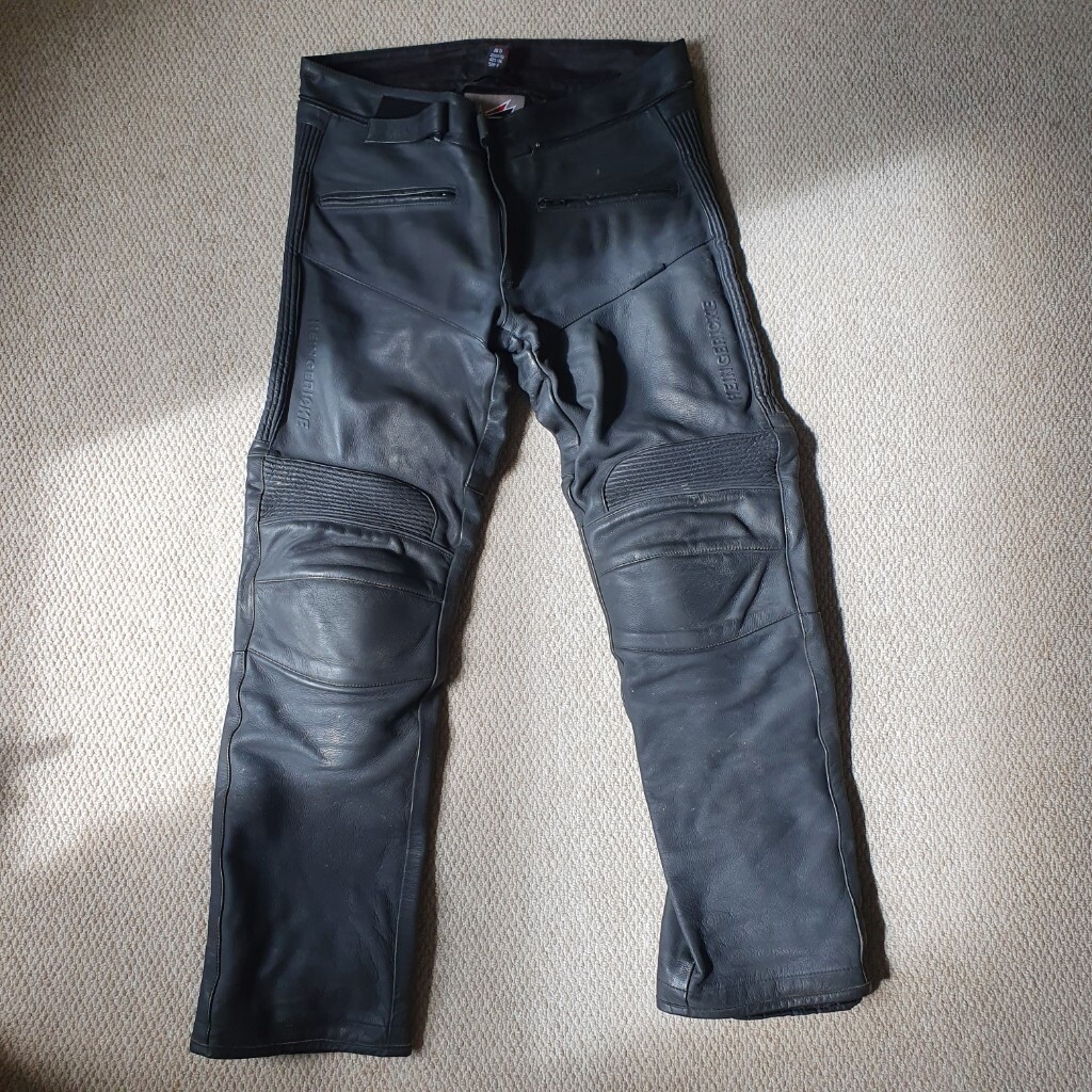 Hein Gericke leather motorbike trousers 