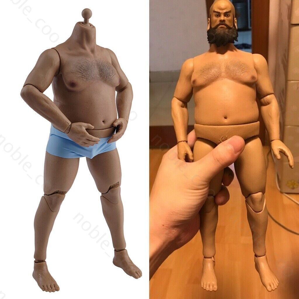 1/6 Male Body Durable Fat Action Figure Doll 12inch fit Phicen Hot Toys TBLeague