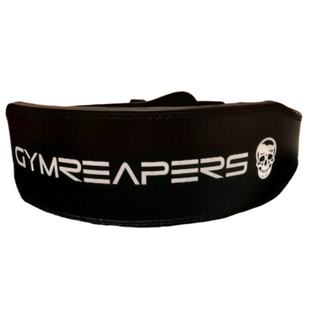 Gymreapers Weight Lifting Belt 7MM Heavy Duty Pro Leather Belt Black