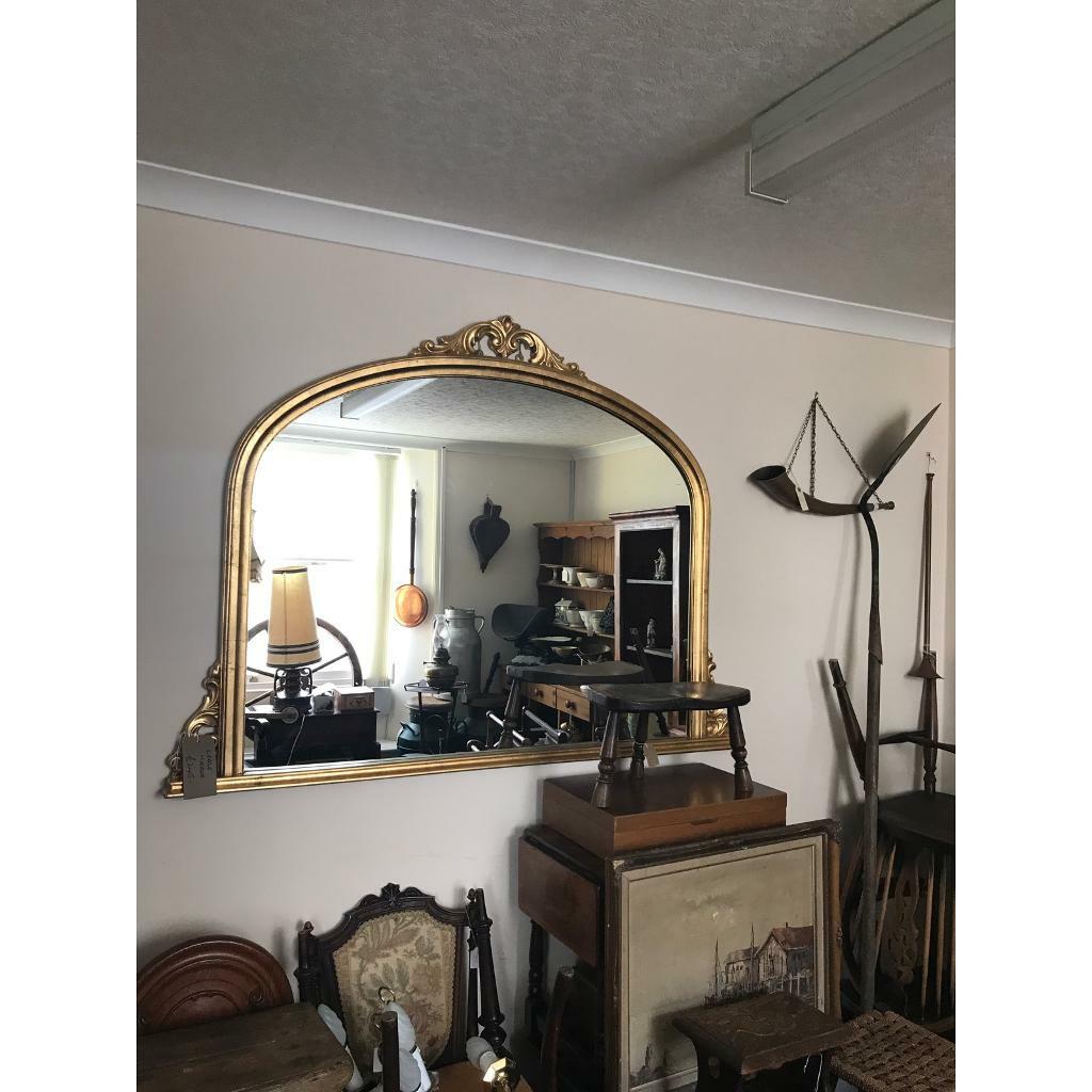 Large gold coloured over mantle mirror in Seaton, Devon Gumtree