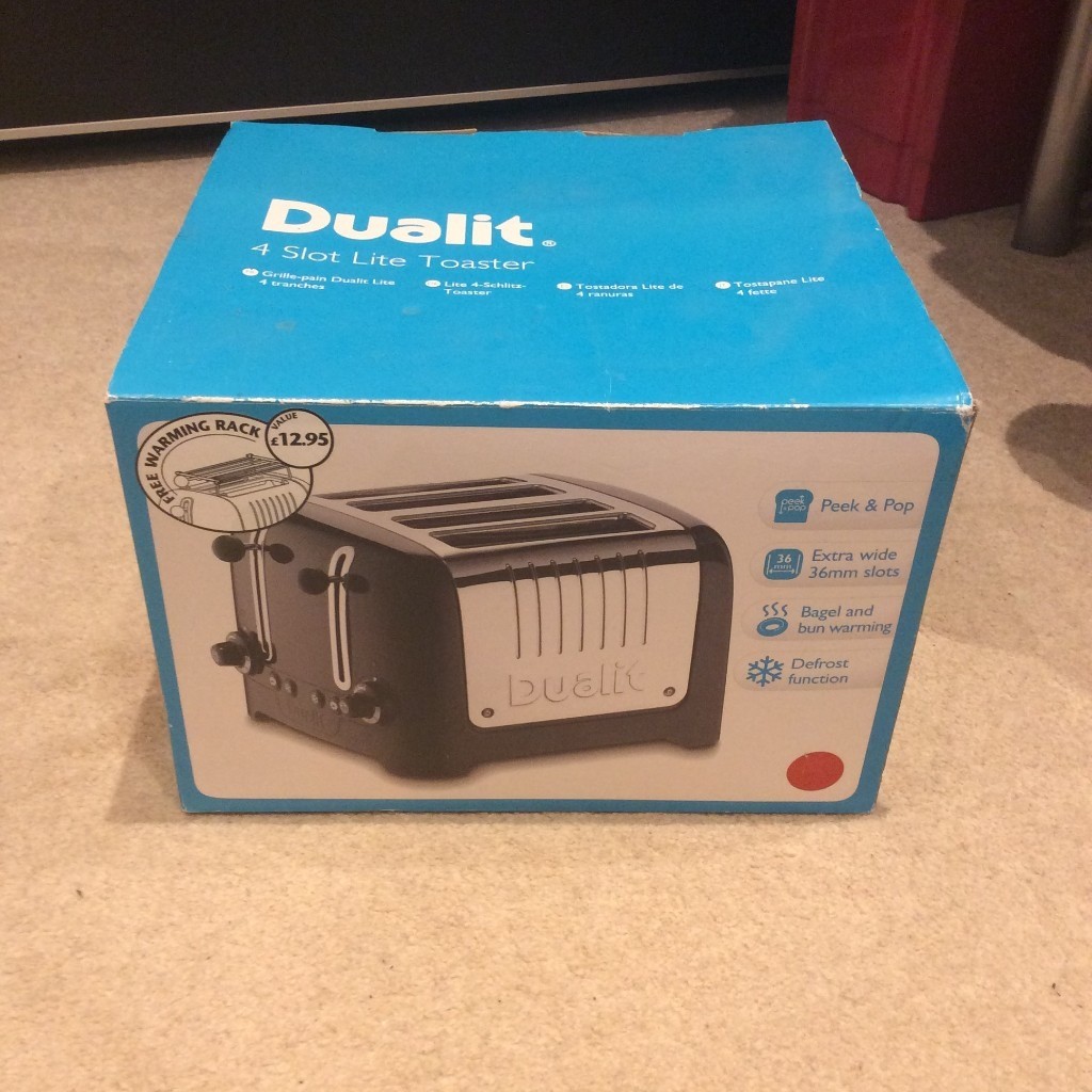 Dualit 4 Slot Lite Toaster / Black / DPP4 in Rayleigh, Essex Gumtree