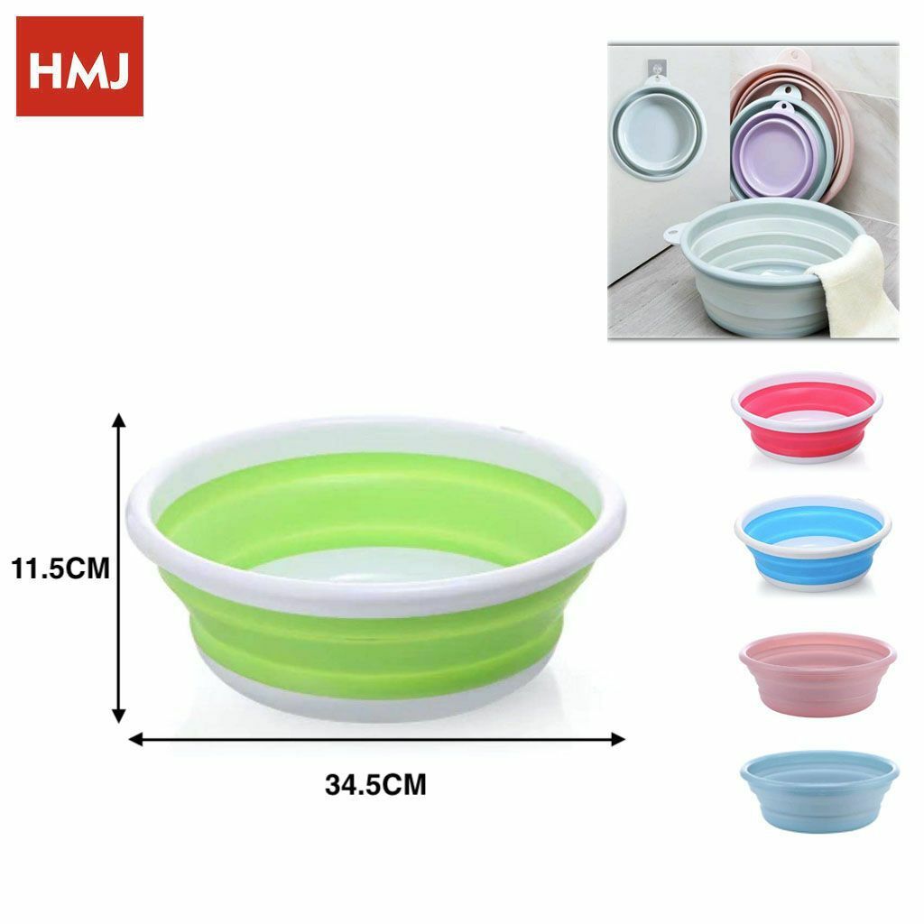 Cesto Bacinella Pieghevole Multiuso Casa Cucina Bagno Plastica hmj