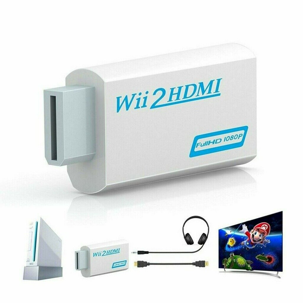 Wii zu HDMI Wii2 HDMI Full HD 1080P HDTV Konverter Adapter mit Kabel DHL