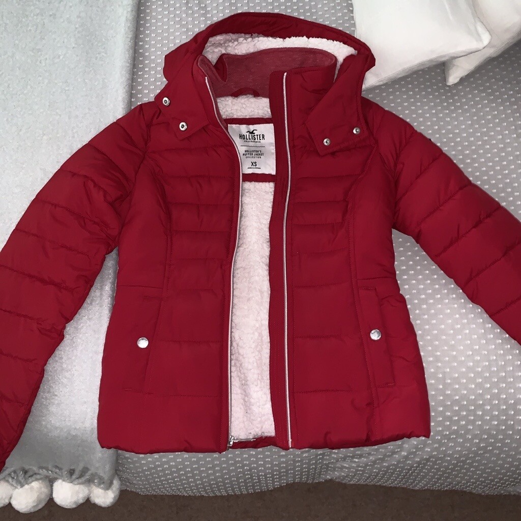 hollister red jacket