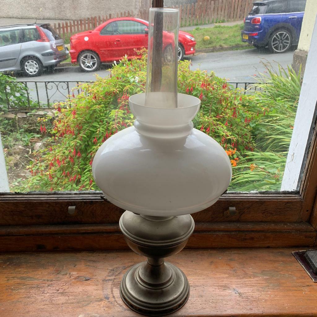 Paraffin lamps with glass shades. in Saltash, Cornwall Gumtree