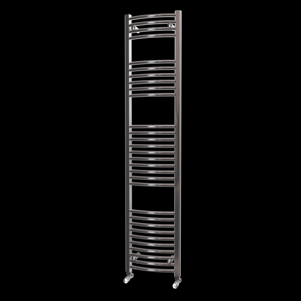 Chrome Curved Heated Towel slim tall Rail Warmers Bathroom Radiators