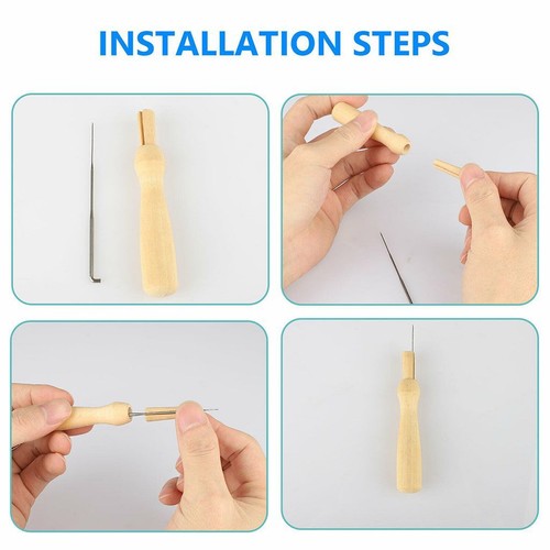 30/50Color Wool Fibre Roving DIY Needles Felting Starter Kit Handcraft Mat Tools