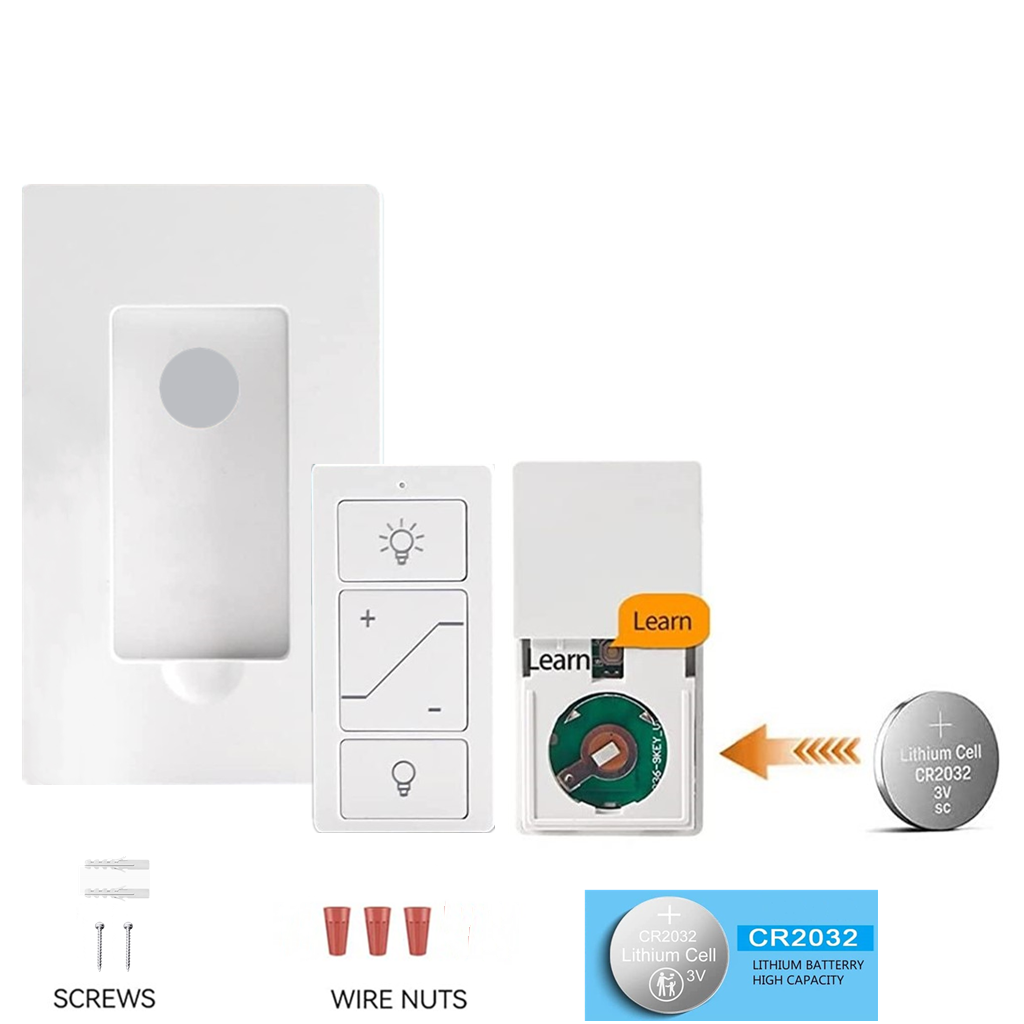 Smart Wireless Light Switch Kit No Wiring Dimmer Remote Control Work with Alexa