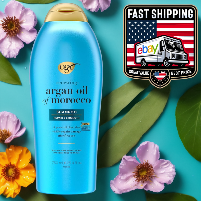 OGX Argan Oil of Morocco Shampoo 25.4oz Hydrate Repair & Renew Dry Hair