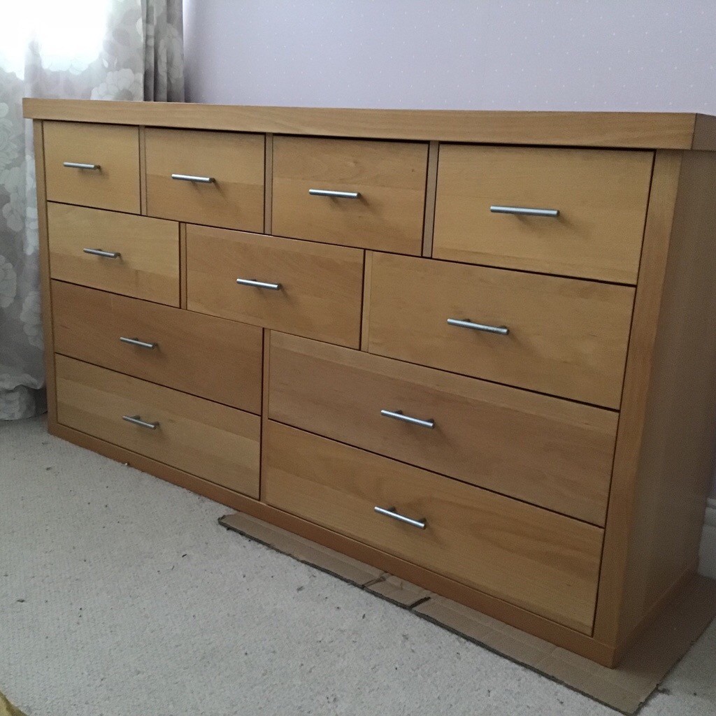 John Lewis chest of drawers in Beech. Solidly built, Excellent condition in Newcastle, Tyne