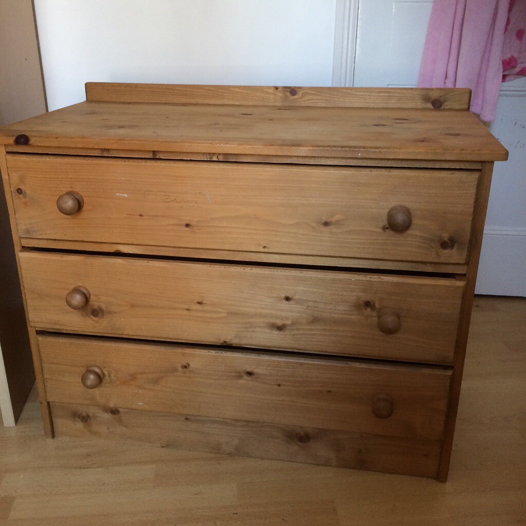 Small/ baby / child/ nursery pine chest of drawers in Ipswich