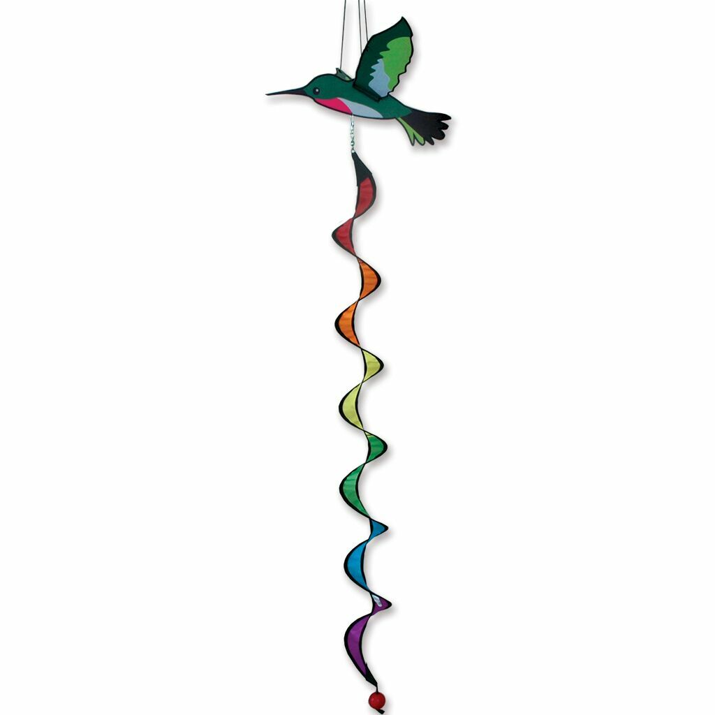 Hummingbird Hanging Twister Wind Spinner with Corkscrew Tail Premier 11x35