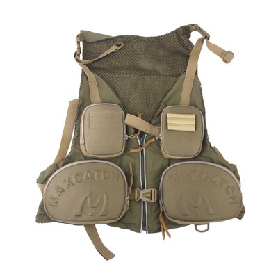 Kylebooker Gilet pesca a mosca per pescatore taglia regolabile in maglia per uomo e donna (Brown