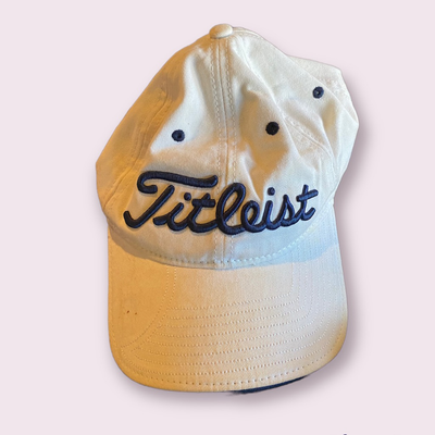 Titleist by new era white floppy adjustable baseball cap 6 panel dad hat golf