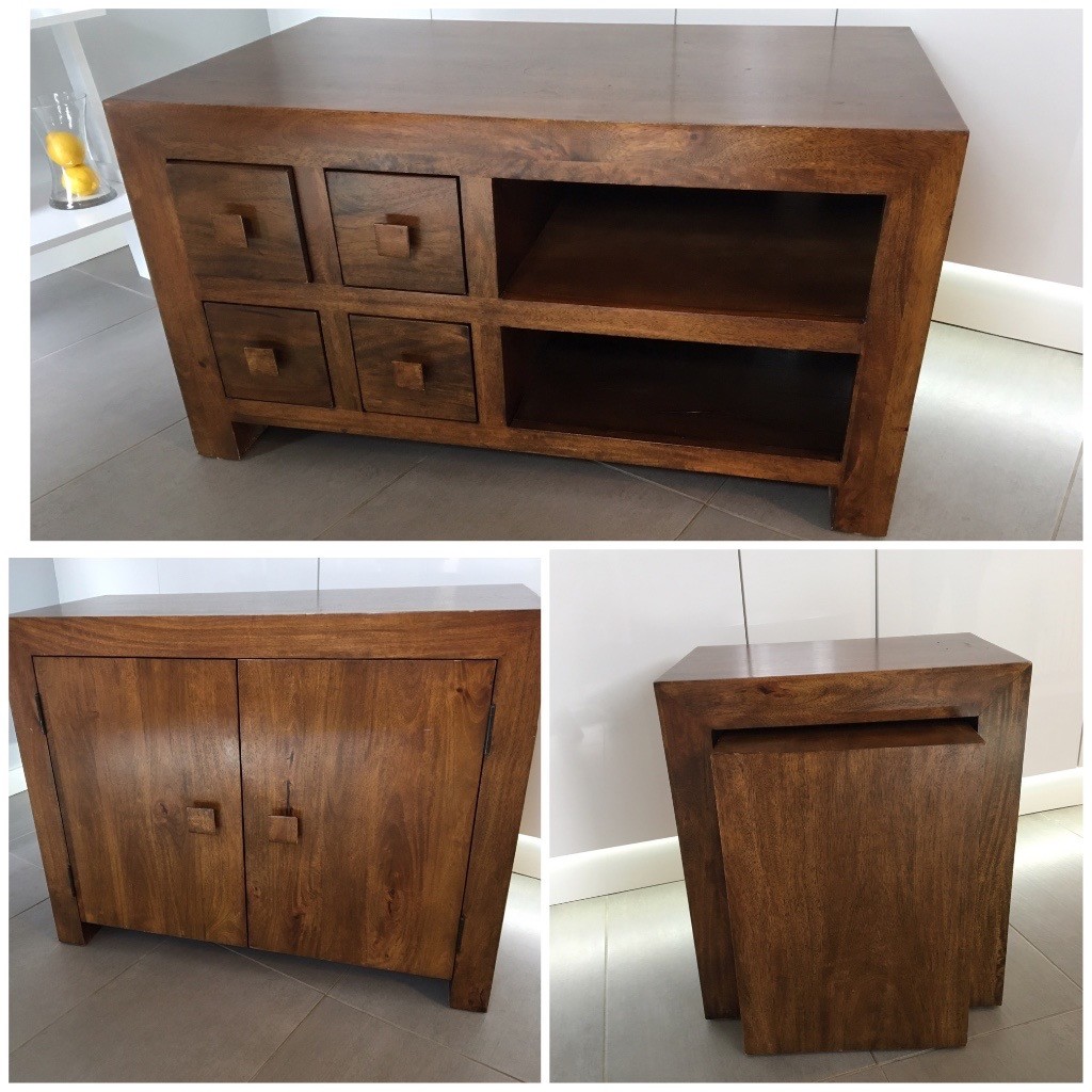 Next Sideboard/ TV side table set Dark wood in Hamilton