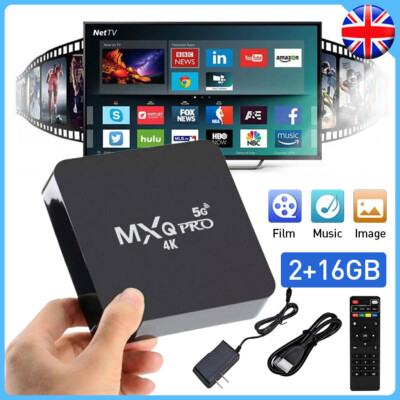 New Smart TV BOX 2GB 16GB Android 11.0 Quad Core WIFI Network Media Player HDR
