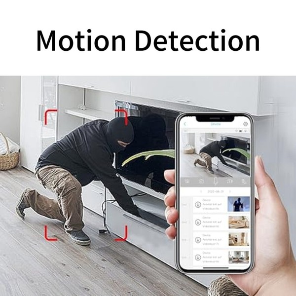 WiFi 1080P Somke Detector Camera Night Vision Motion Detection Recording Audio - Image 10