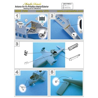 Metallic Details MDR7260 1:72 Antonov An-14 Pchelka. Interior/Exterior (Amodel)