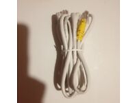 White Ethernet Cable Network LAN Patch Cat5 for PC to Router Broadband 1m