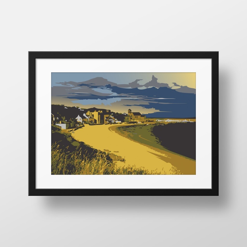 Kinghorn Harbour art print A3 landscape in Kinghorn, Fife Gumtree