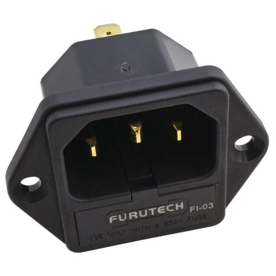 Furutech FI-28R FI-28 R Kaltgerätebuchse IEC C14 Reinkupfer Rhodium