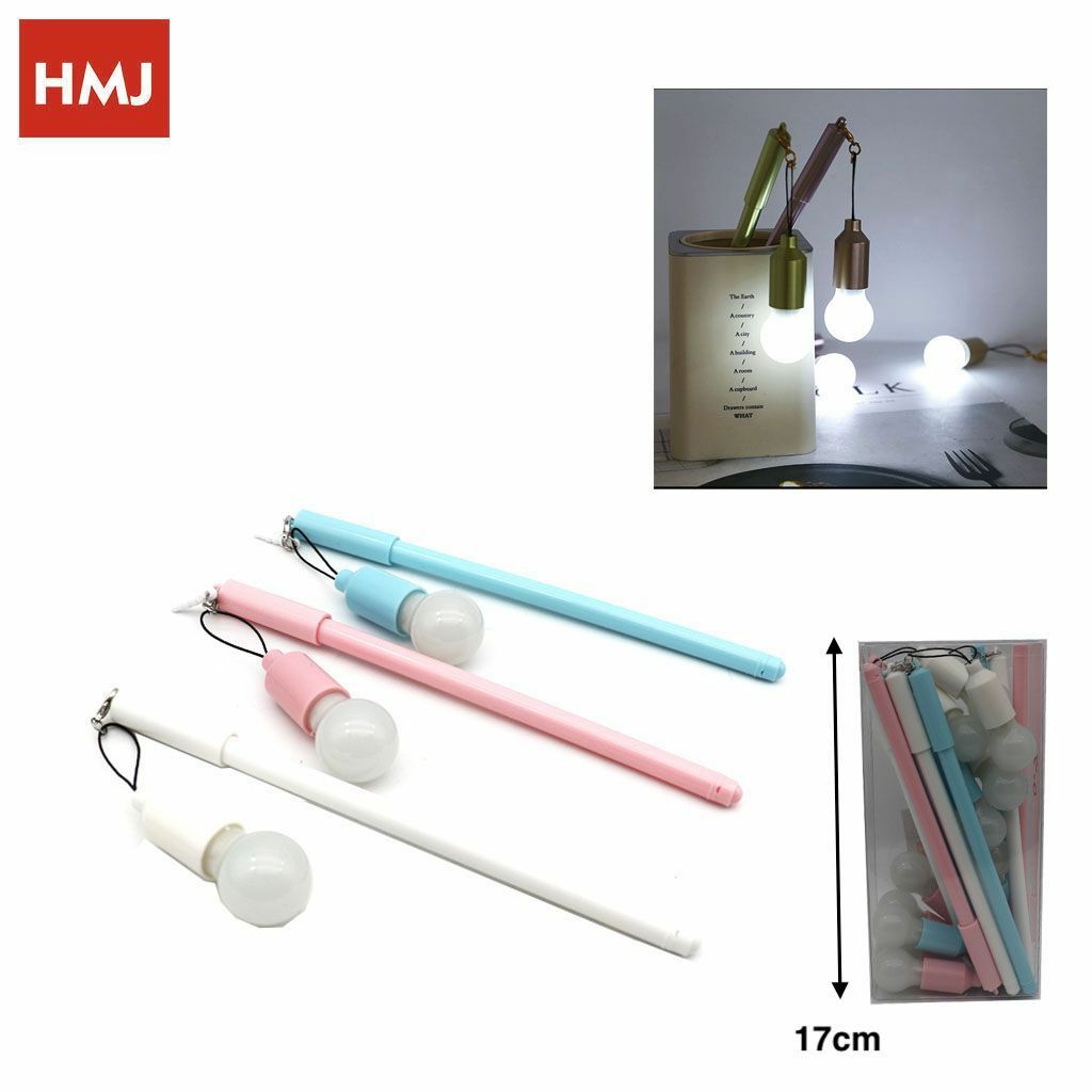 Set 12 Pezzi Penna Con Lampadina Incorporata Lettura Scrittura hmj