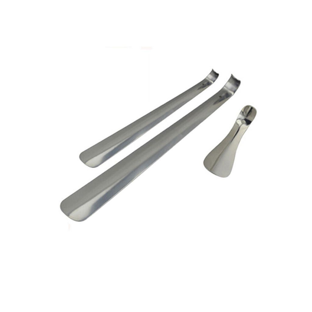 Professional Stainless Steel Shoe Horn - Long Handle Spoon Design (6-20 Inches), Silver Shiny Finish