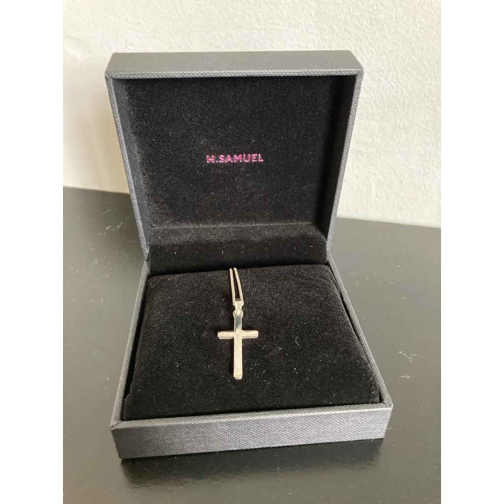 H Samuel silver cross necklace | in 