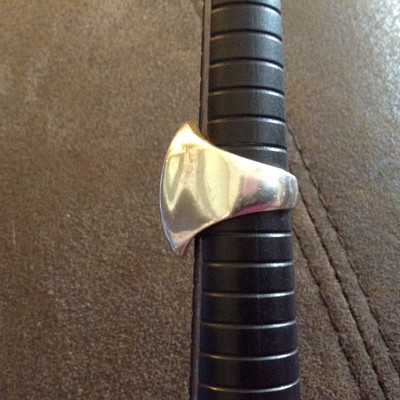 QVC Robert Lee Morris RLM Peak Cigar Band Sterling Silver .925 Ring Size 6.75