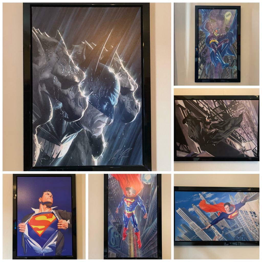 Alex Ross signed 8 of 10 H/C Batman & Superman Full Collection Framed