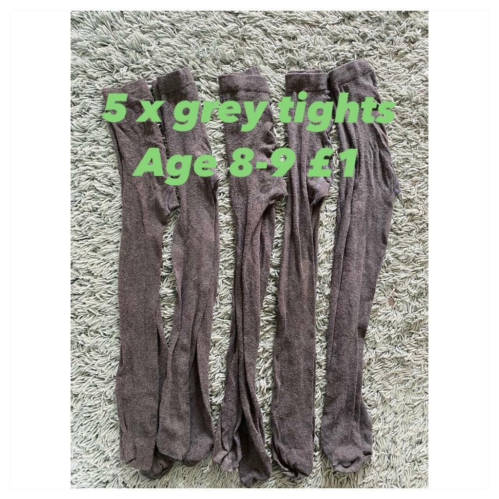 5 x grey tights school uniform age 89 in Stoke Gifford, Bristol