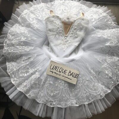Semiprofessional White Ballet Tutu Pancake Dancewear Swan Lake Ballet Costume