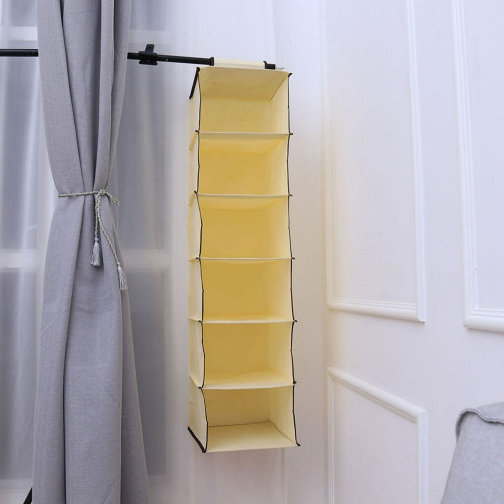 2pc Storage Bag Closet Cloth Hanging Wardrobe Space Saving