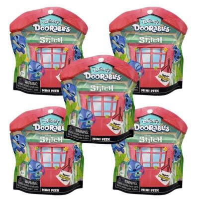 Disney Stitch Doorables Mini Peek Figure - Lot of 5 Blind Bags