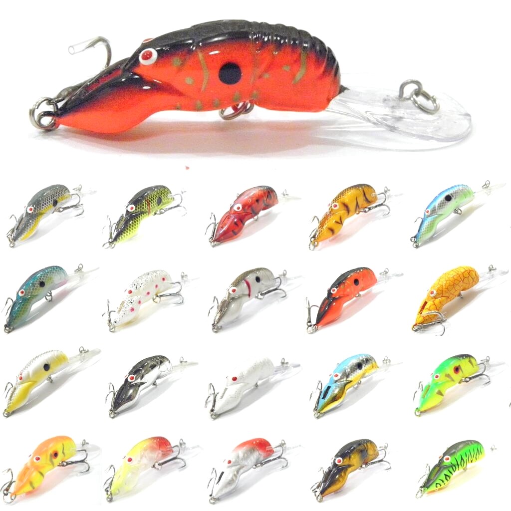 Crawfish Crankbait Fishing Lures Deep Diver Tight Wobble Slow Floating C569