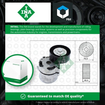 Aux Belt Tensioner fits SUBARU WRX GK 2.0 2013 on Drive V-Ribbed INA 23769AA040