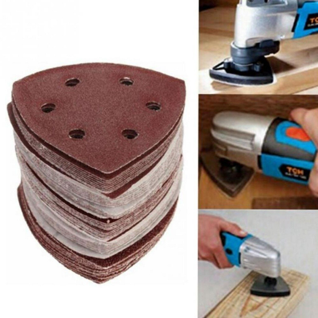 40pcs Grit 14cm Mouse Sander Pads Sanding Sheets Discs Mixed 40 80 120