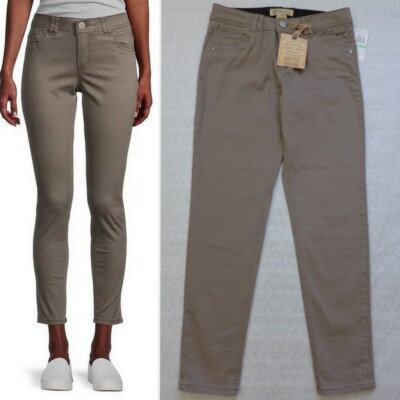 NWT DEMOCRACY Ab Technology Mid Rise Ankle Jean Size 8 MoonRock Beige Denim