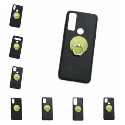 Cover For Various Phones 3D Tennis Ball Finger Ring Stand Holder Soft TPU Case