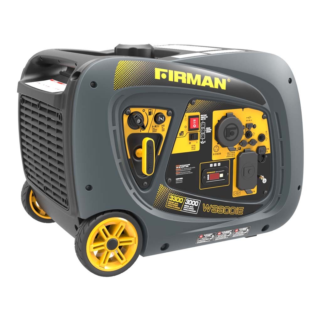 Firman W03081 3000/3300W Portable Gas Inverter Recoil Start w/ RV Plug Refurb