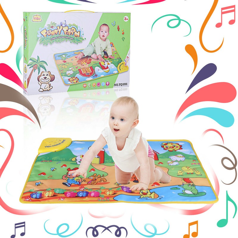 Musical Piano Mat Piano Keyboard Play Mat Electronic Educational